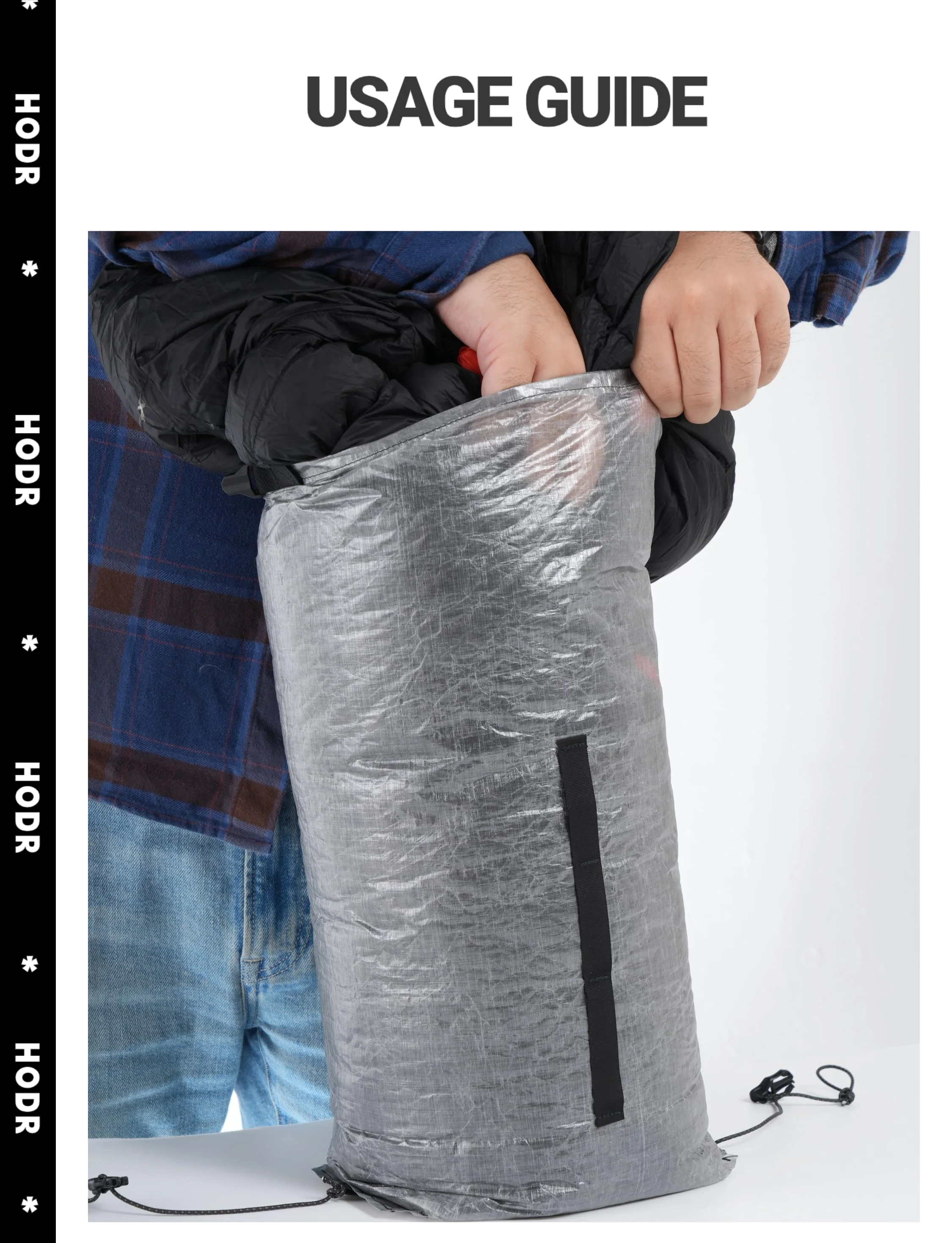 [HODRGEAR] Dyneema Kompressionssack für Schlafsack-Aufbewahrung, DCF Wasserdichter Roll-Top-Sack, Ultraleichte Camping-Ausrüstungsaufbewahrung – Detail 10