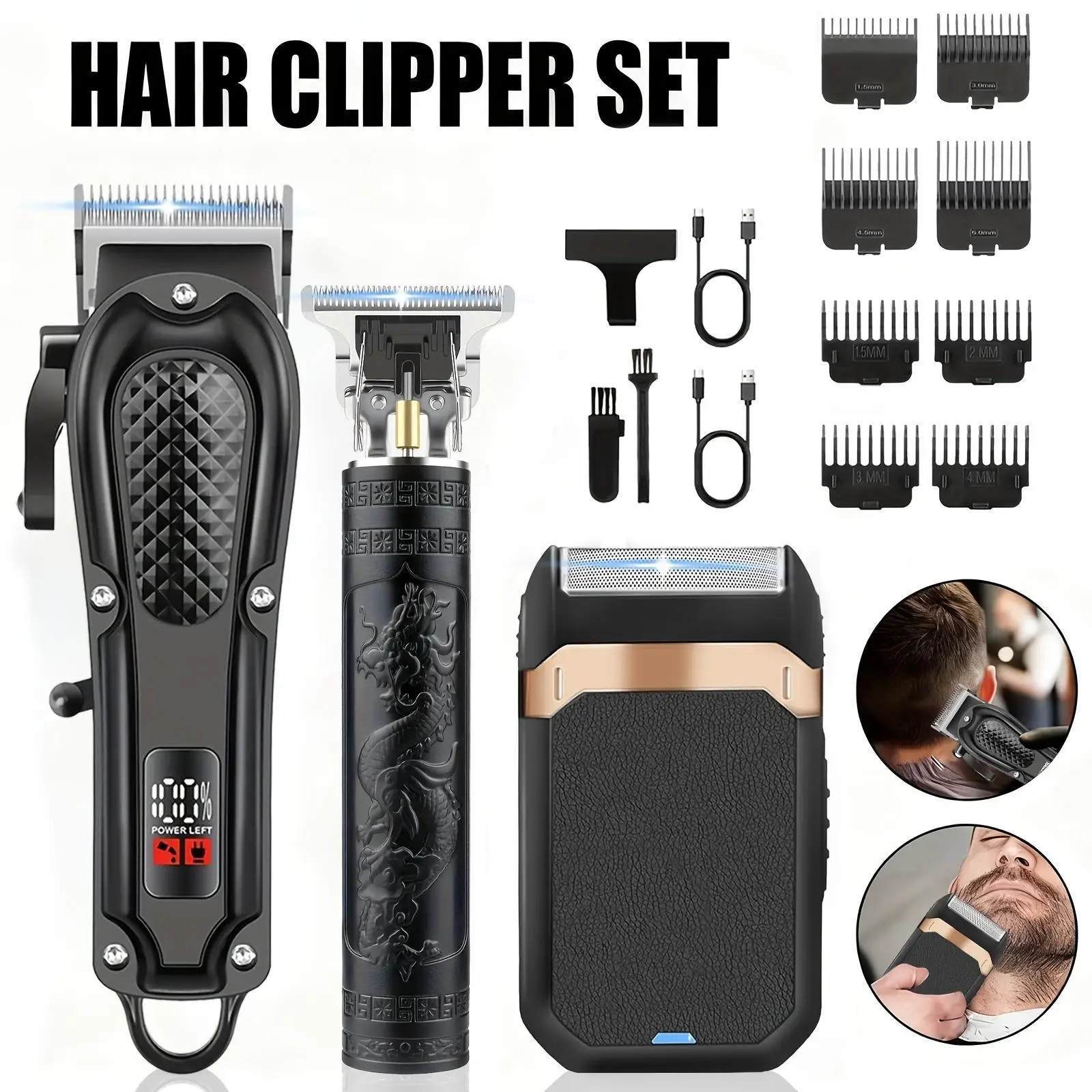Professional Men's Electric Reciprocating Razor, Floating Blade, Smooth And Comfortable Shaving, Travel Razor, USB Rechargeable Razor, Creative Gifts for Boyfriend, Father, Man, Husband, Boyfriend, Father's Day Gift