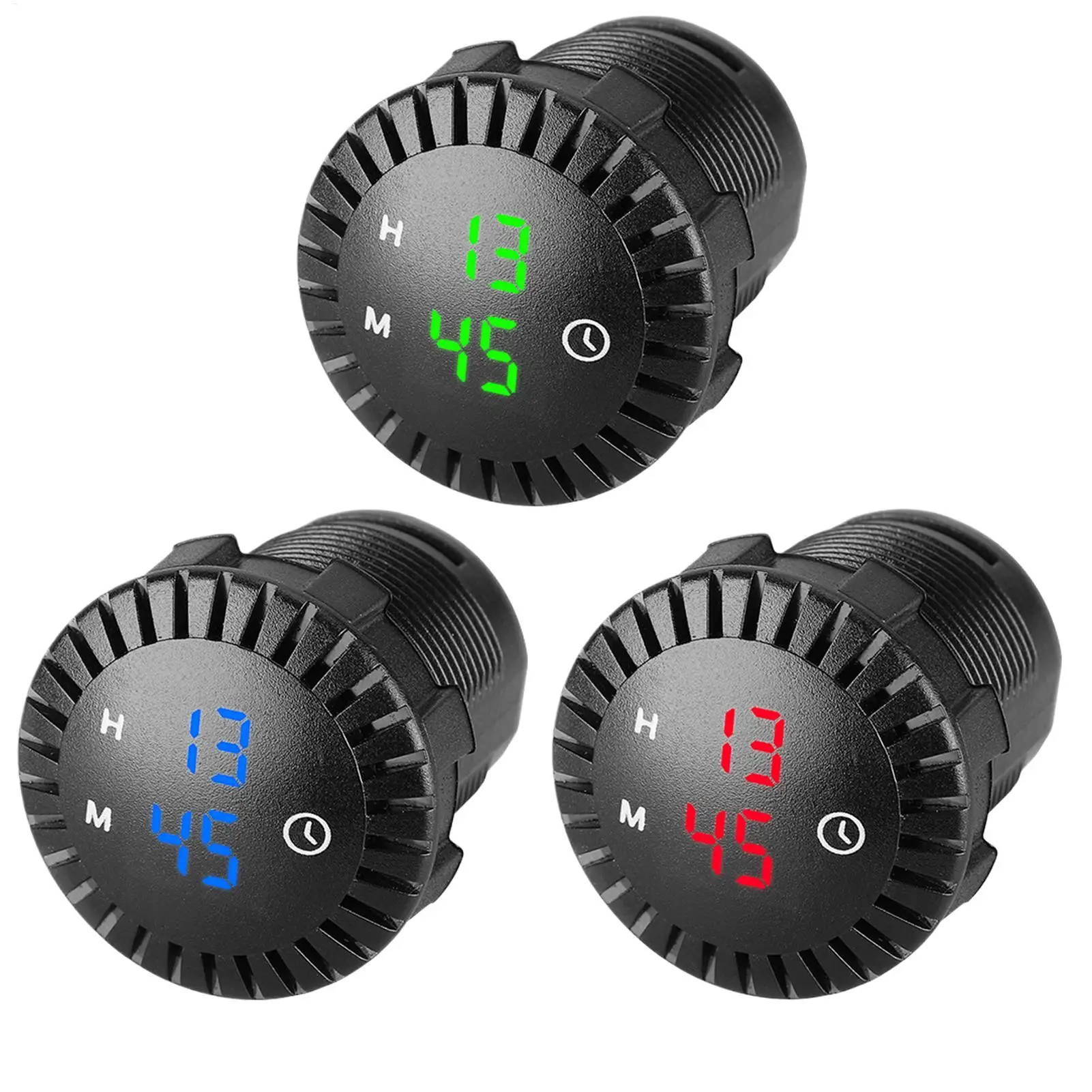 Waterproof LED Display Electronic Clock 12V/24V Car Panel Electronic Clock Automotive Car Boat Motorcycle Touch Digital Clock view 2