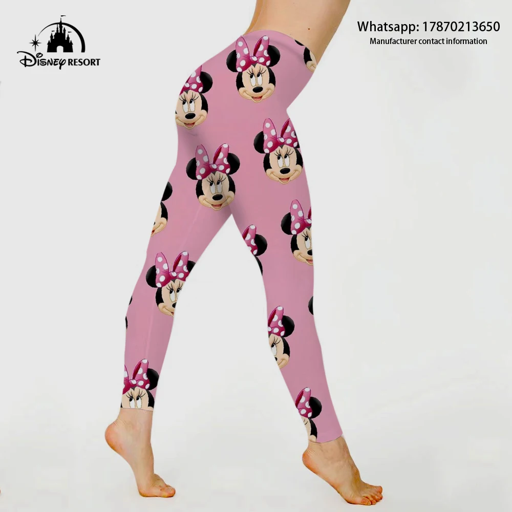 2022 New Disney Women Fitness Yoga Seamless Pants Sportswear Stretch High Waist Sports Workout Fitness Leggings Sweatpants
