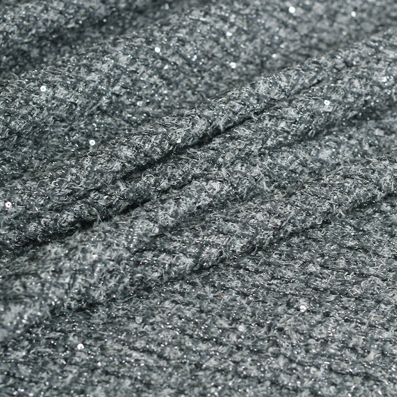

Red raspberry 570g Gray looped pearl chip crochet Polyester fabrics clothes Garment sewing materials Free shipping