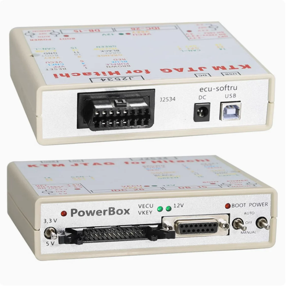 JTAG Power Box قارئ رمز البيع الساخن الكهربائي ومحول كامل لمبرمج ECU J2534 أدوات تشخيص الضمان لمدة عام واحد