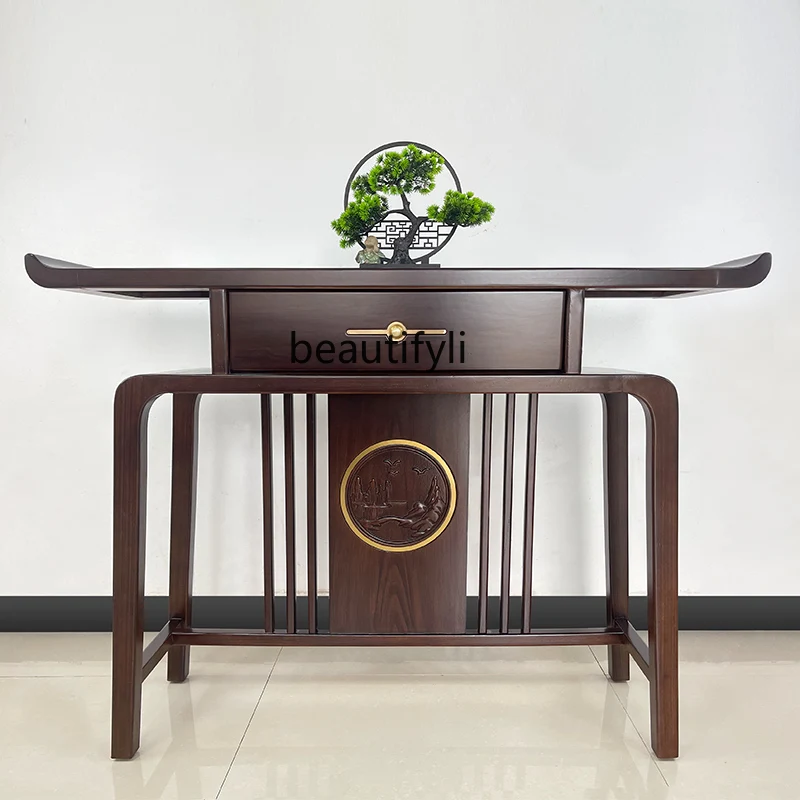 

Chinese Solid Wood Console Living Room Altar Zen Hall Console Tables Entrance Buddha Shrine