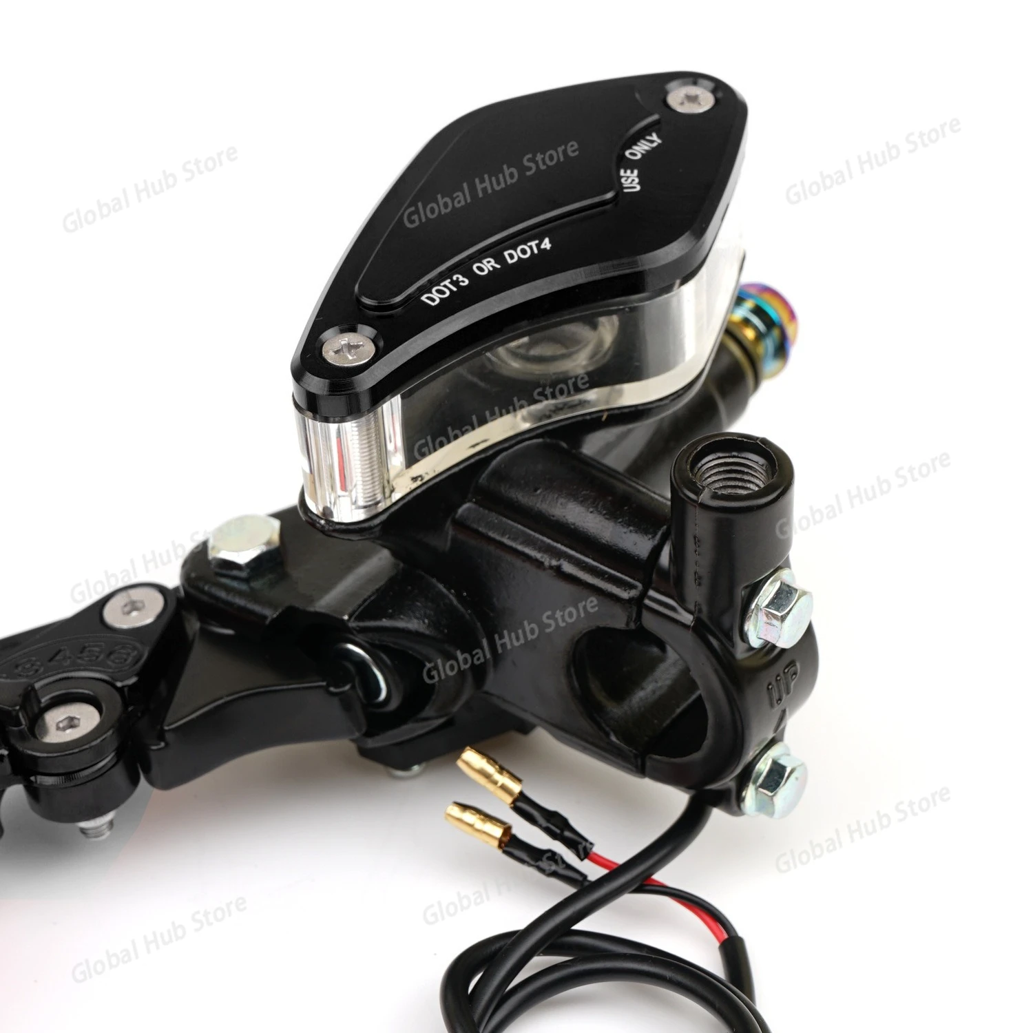 1pcs Motorcycle Brake Master Cylinder CNC Machined Brake Pump Modified 6-Speed Maple Leaf Pump for Scooter Handlebars