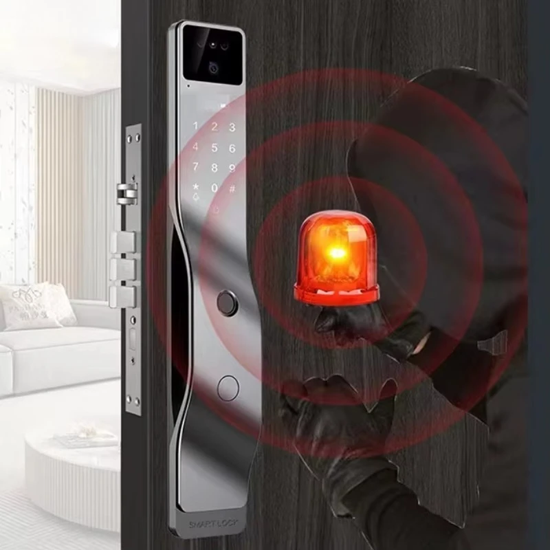 WiFi 3D Face Recognition Aluminum Smart Door Lock Password Unlock APP Remote Control with Security Camera