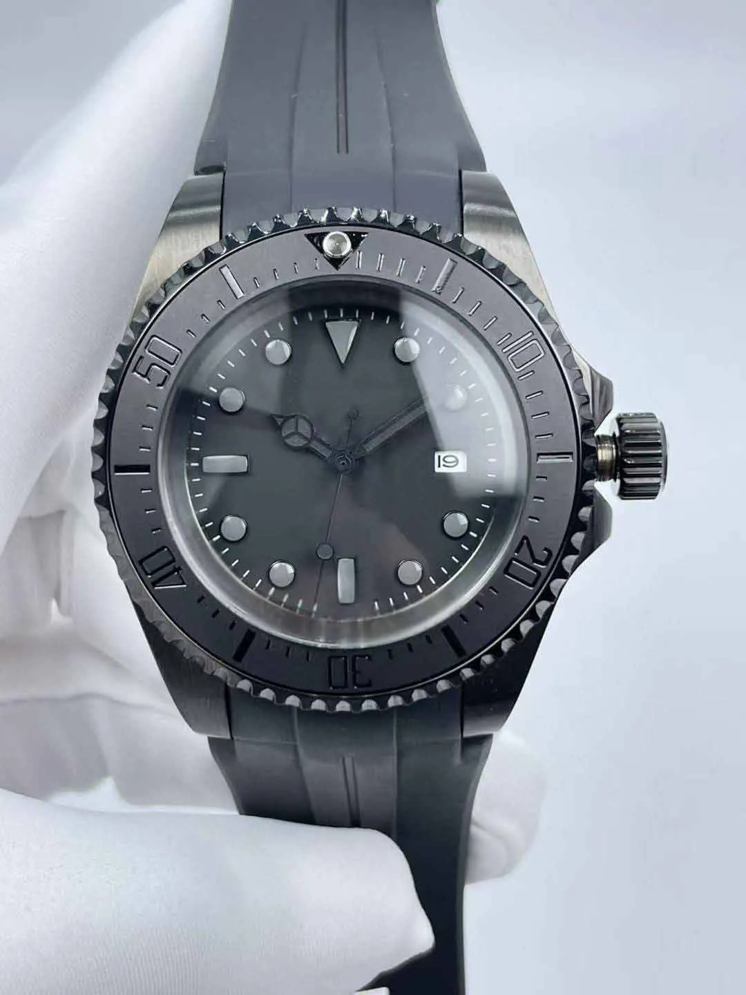 "Мужские часы для дайвинга Ghost King-44 мм, водонепроницаемые, с складной пряжкой, надежные и прочные наручные часы для повседневной носки"