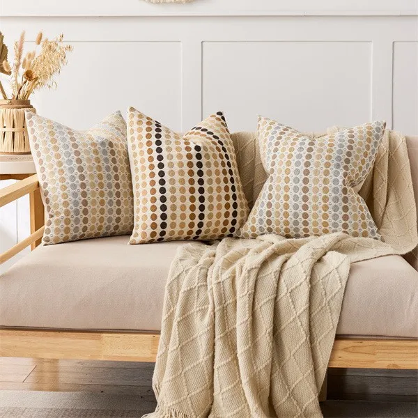 Simple Polka Dot Sofa Pillowcase Cojines Polyester Decor Home Headboard Throw Pillow Cushion Cover 30x50/45x45/50x50/60x60cm