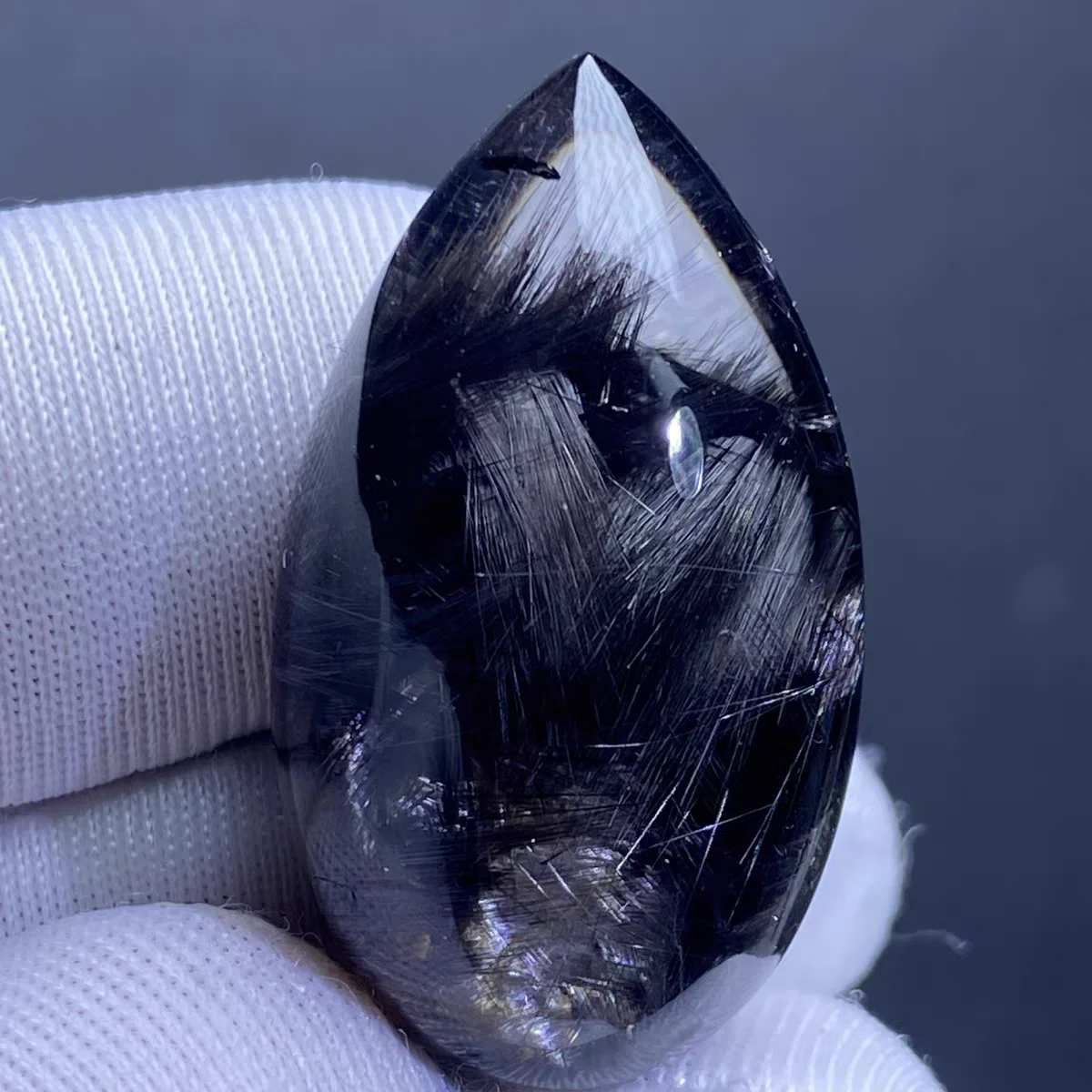 

Natural Brookite Platinum Black Rutilated Quartz Pendant 29x17x12mm Water Drop Women Men Bead Jewelry Fashion AAAAAA