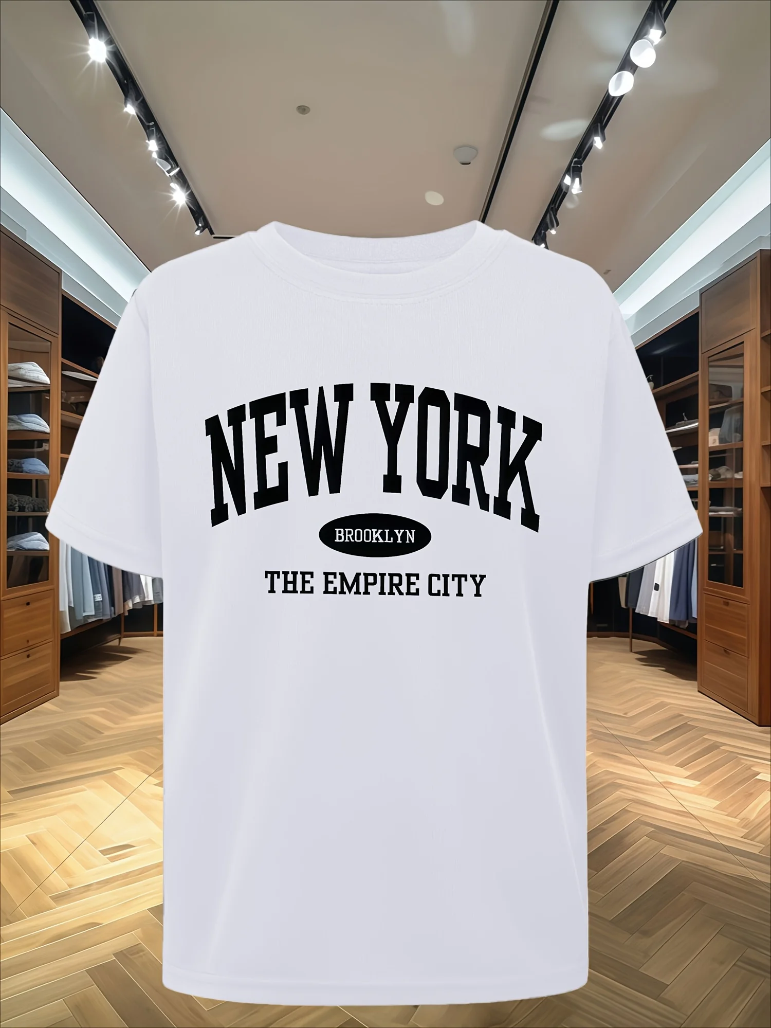 New Style T-Shirt for Daily Casual Wear, Hip-Hop Shirt, Breathable T-Shirt with Fine Texture, Graphic Print T-Shirt, Fitted T-Shirt, Plus Size Men's Apparel