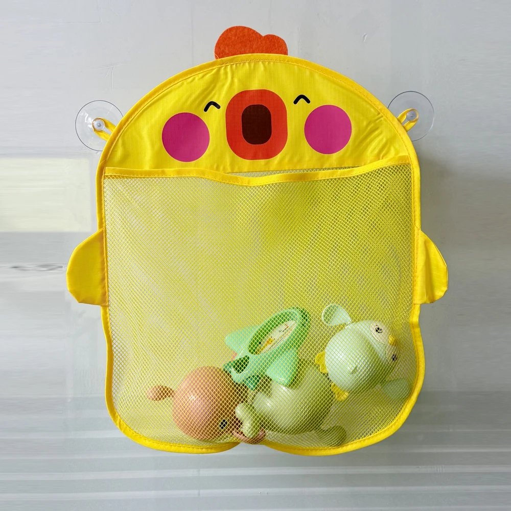 

Baby Shower Toy Cute Duck Frog Net Toy Storage Bag Strong Suction Cup Baby Shower Game Bag Bathroom Organizer Water Toy