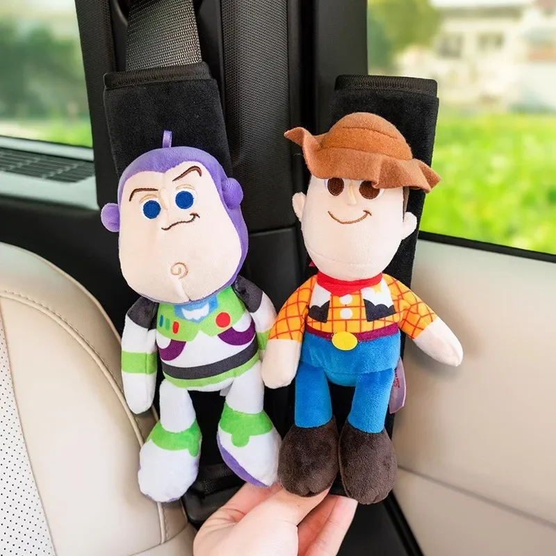 Cute Cartoon A Pair of Lengthen Ornament Accessories Car Seat Belt Shoulder Pad Seat Belt Covers Auto Interior Decoration Girls