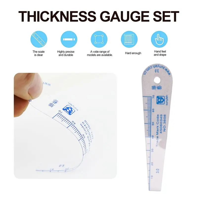 1 Pack Plastic Feeler Gauge 0.05-3Mm Thickness Measuring Tools 25 In 1 Feeler Gauge For Measuring Gaps-B51B