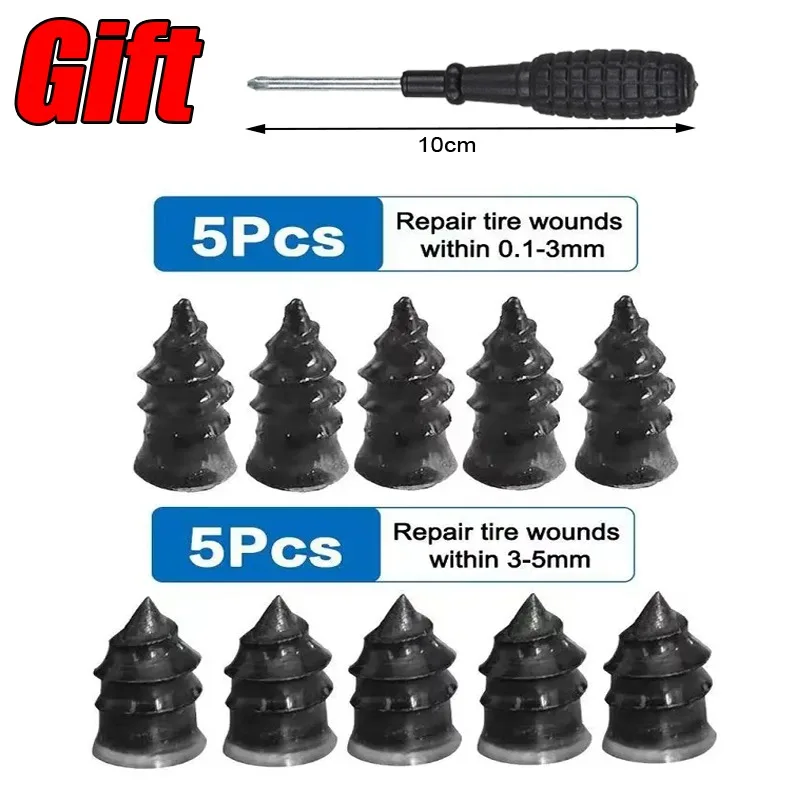 10-100Pcs Car Motorcycle Vacuum Tyre Repair Nails Truck Scooter Bike Tire Puncture Repair Tubeless Tools Car Tire Accessories