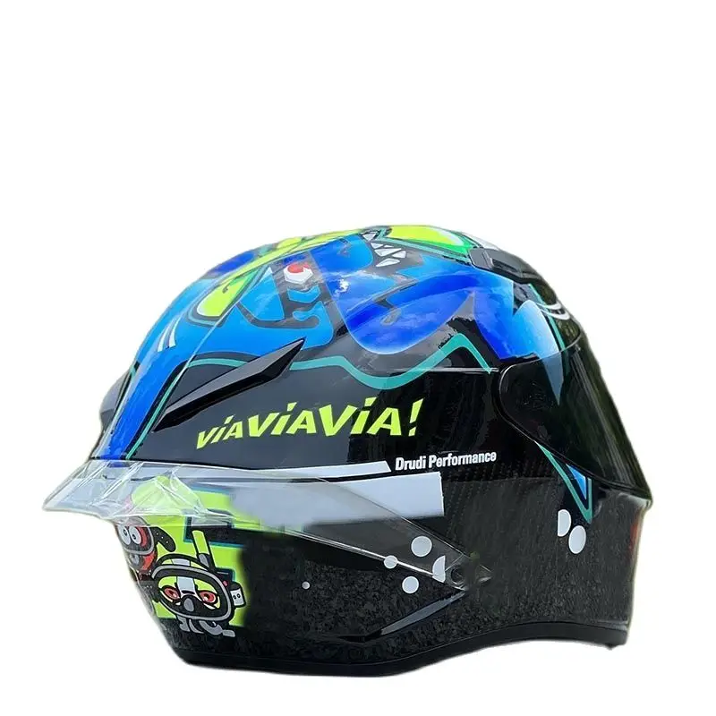 Casco de tiburón grande de seguridad de Material ABS, Casco de cara completa con alerón grande, Casco de motocicleta para mujeres y hombres, Capacete Casco aprobado por ECE