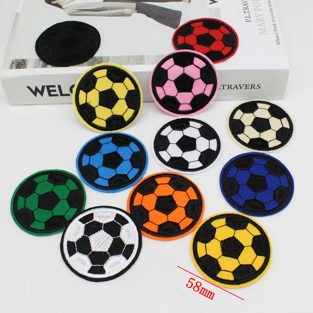 12pcs/l Random football Embroidered Patches for Sew on Iron on footbal decorative applique repair small holes patch for Children