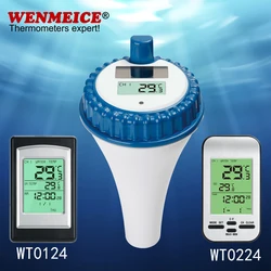 WENMEICE Smart Wireless Digital Pool Thermometer Indoor Temperature Humidity Monitor Waterproof LCD Display Temperature Sensor