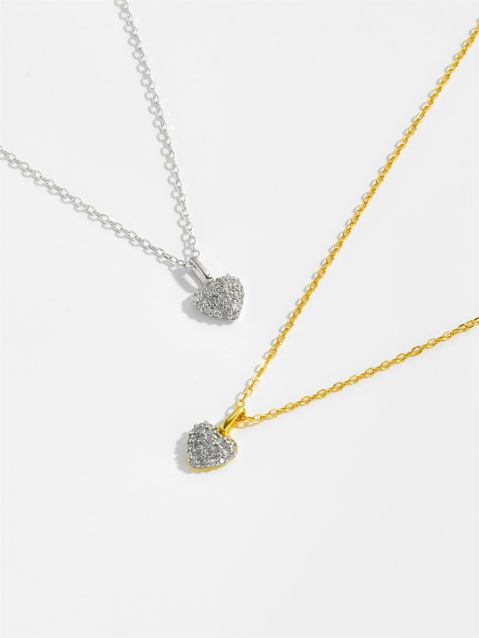 DPLAOPA 925 Sterling Silver Gold Love Heart Pendant Full Zircon Charm Long Chain Necklace 2024 Women Luxury Fine Jewelry — zdjęcie 5