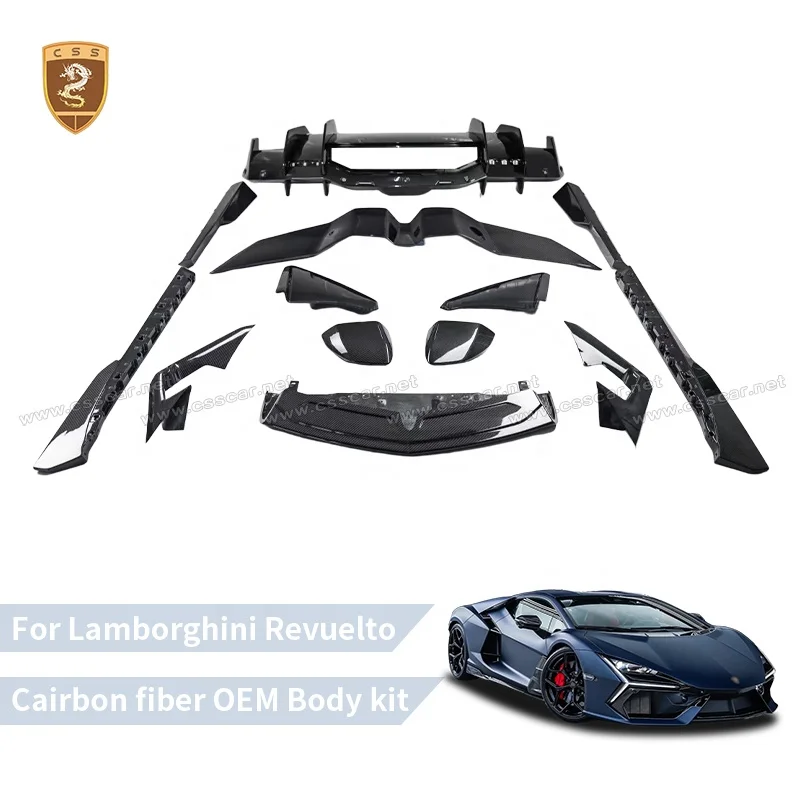 

Car Accessories Carbon Fiber Body Kit for Lamborghini Revuelto Front Lip Mirror Cover Side Skirts Rear Diffuser Bodykit