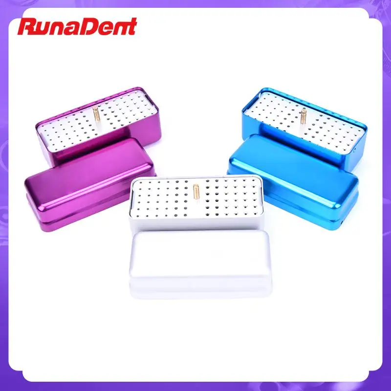 

Portable Aluminium Alloy Dental Storage Supplies Sterilizer Case 72 Holes Dental Use Holder Disinfection Box