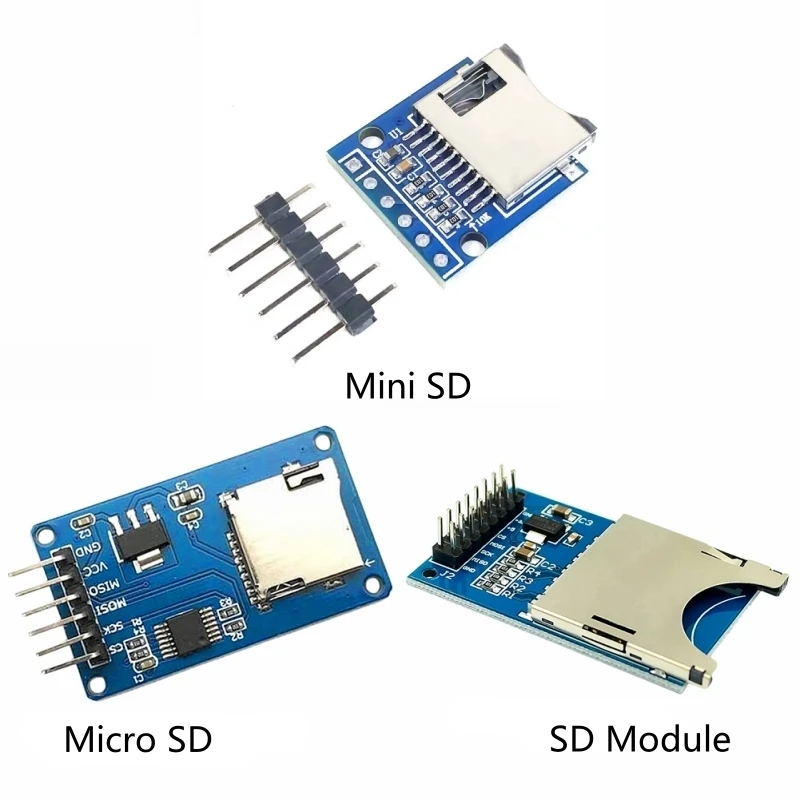 Micro SD Module 5V 3.3V Storage Expansion Board 6 Pins Mini Micro SD TF Card Memory Shield Module With Pins for Arduino ARM AVR
