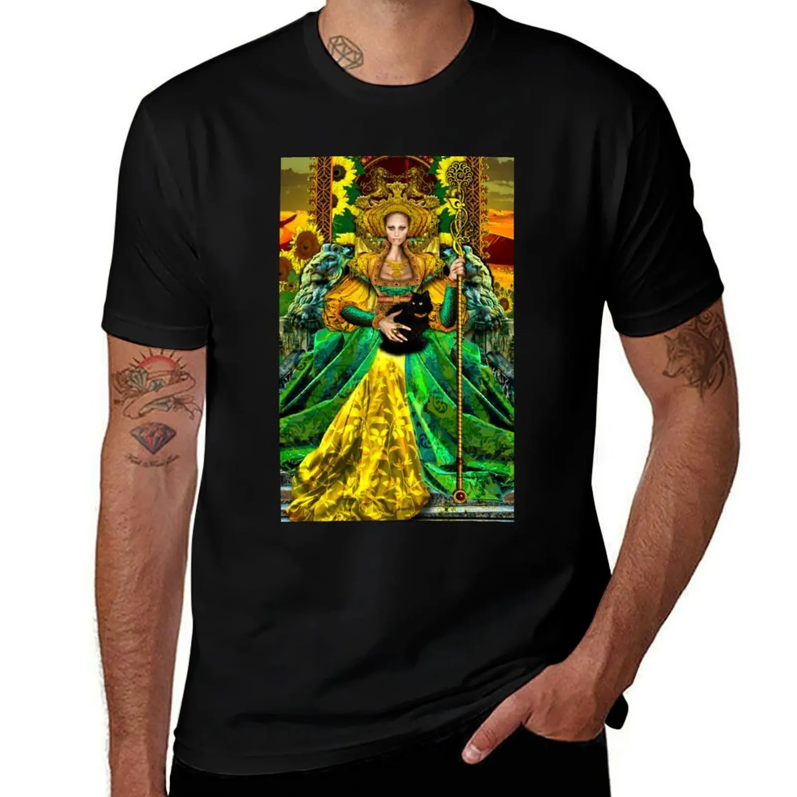 Queen of Wands T-Shirt Work Basic Short Sleeve Top T-Shirt