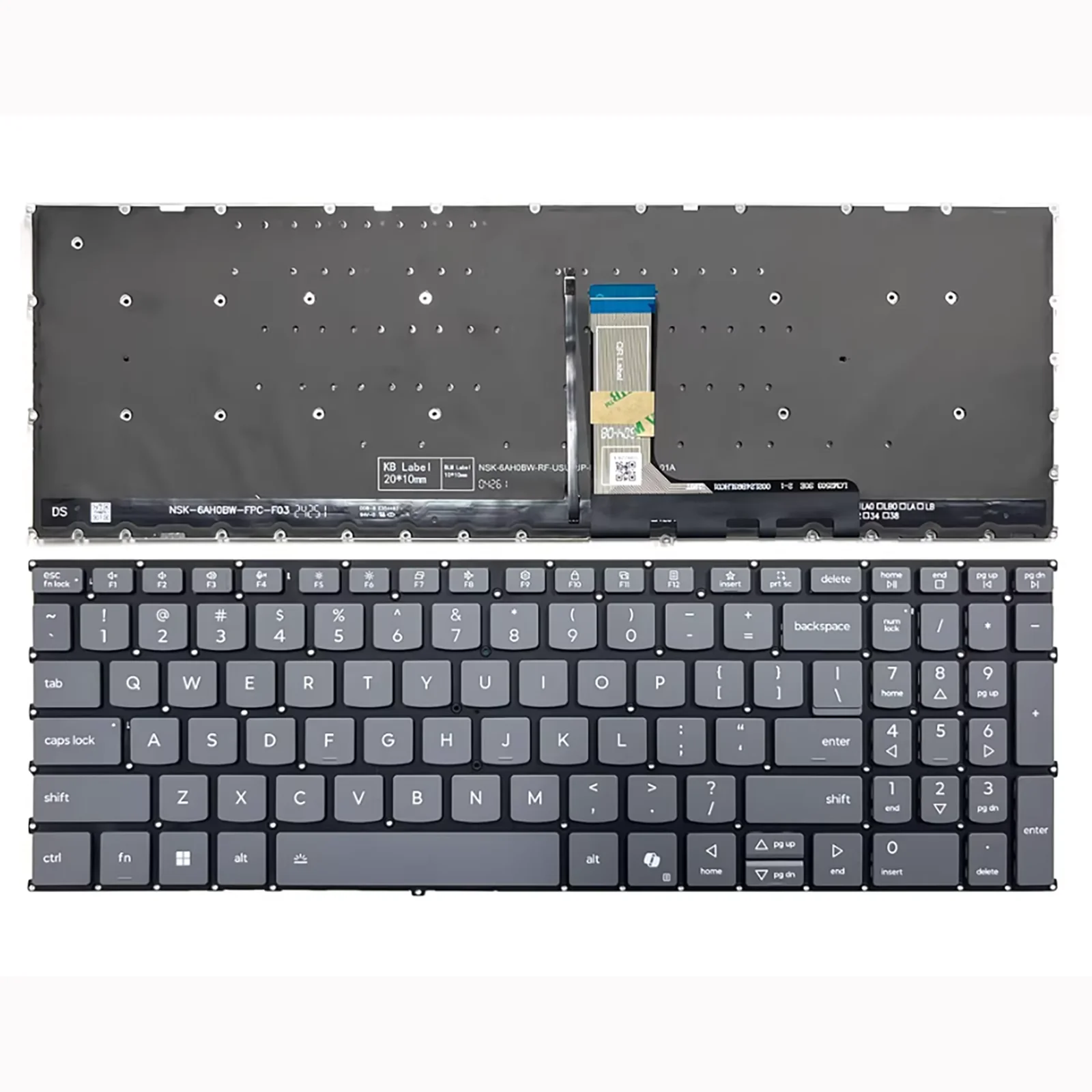 

US Layout for Lenovo Yoga 7 2-in-1 16AKP10 Yoga 7 2-in-1 16ILL10 IdeaPad Slim 3 15 AHP10 ARP10 IRH10 IRU10 Q8X10 Laptop Keyboard