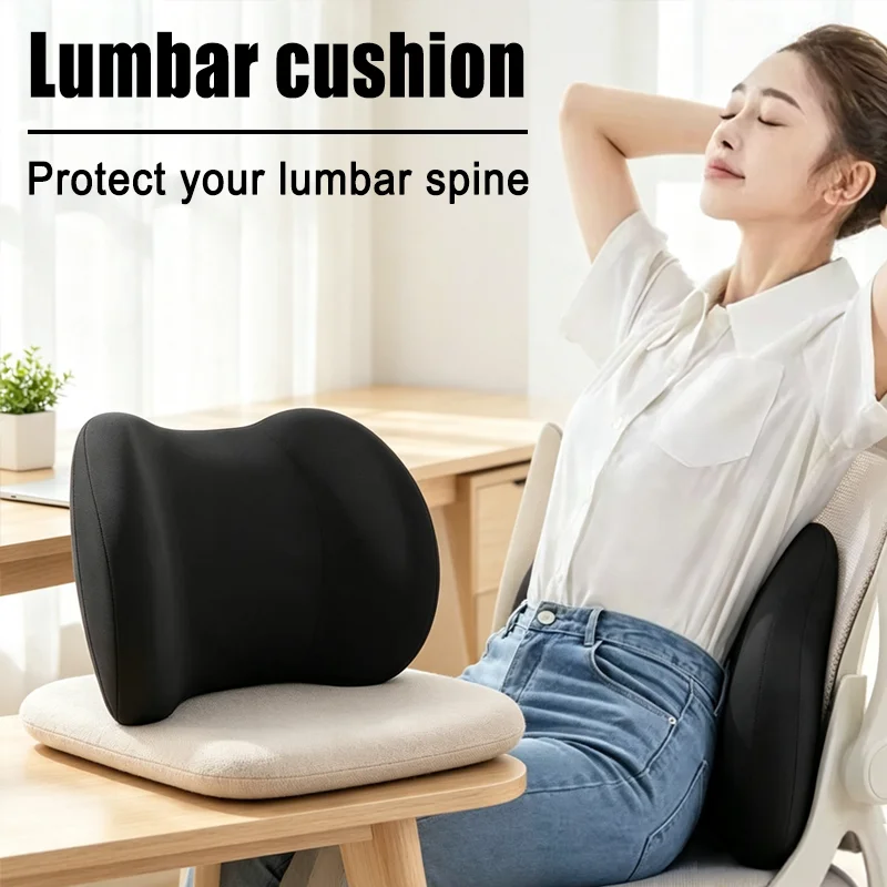 Office Chair Backrest Waist Cushion Workstation Sedentary Comfort Lumbar Pillow Desk Working Lumbar Back Support Cushion