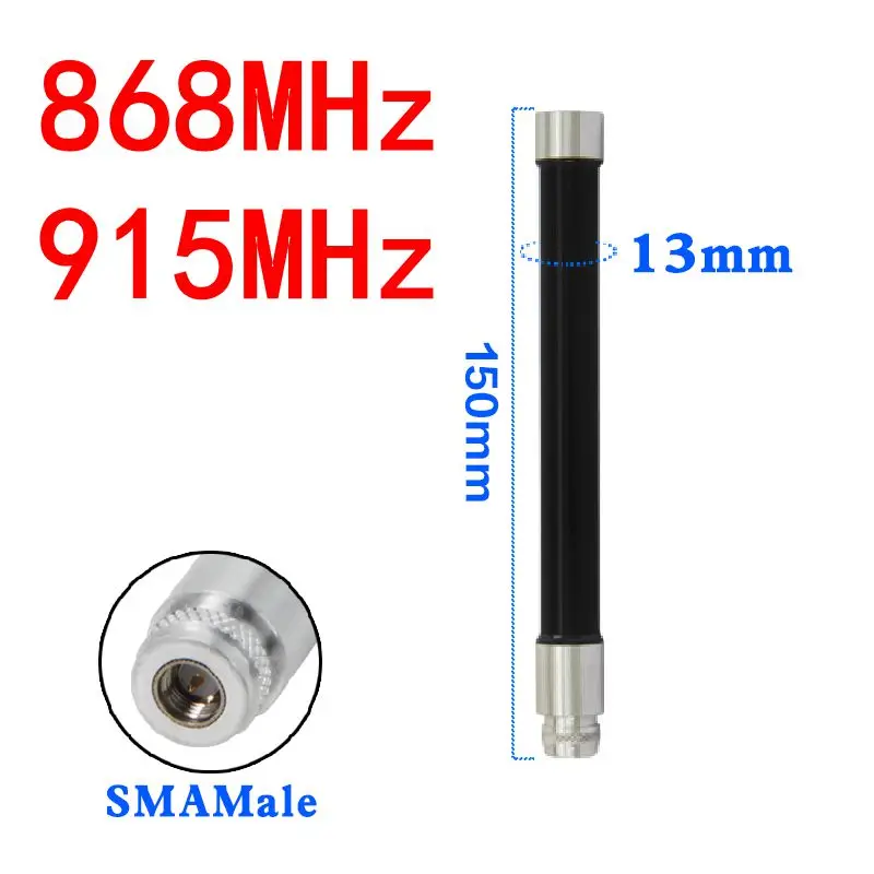 `868MHz 915MHz LoRa WAN Fiberglass Antenna 4dBi SMA Male 10cm IPX1 to SMA Female Extension Cable for LoRa Module IoT Gateway`