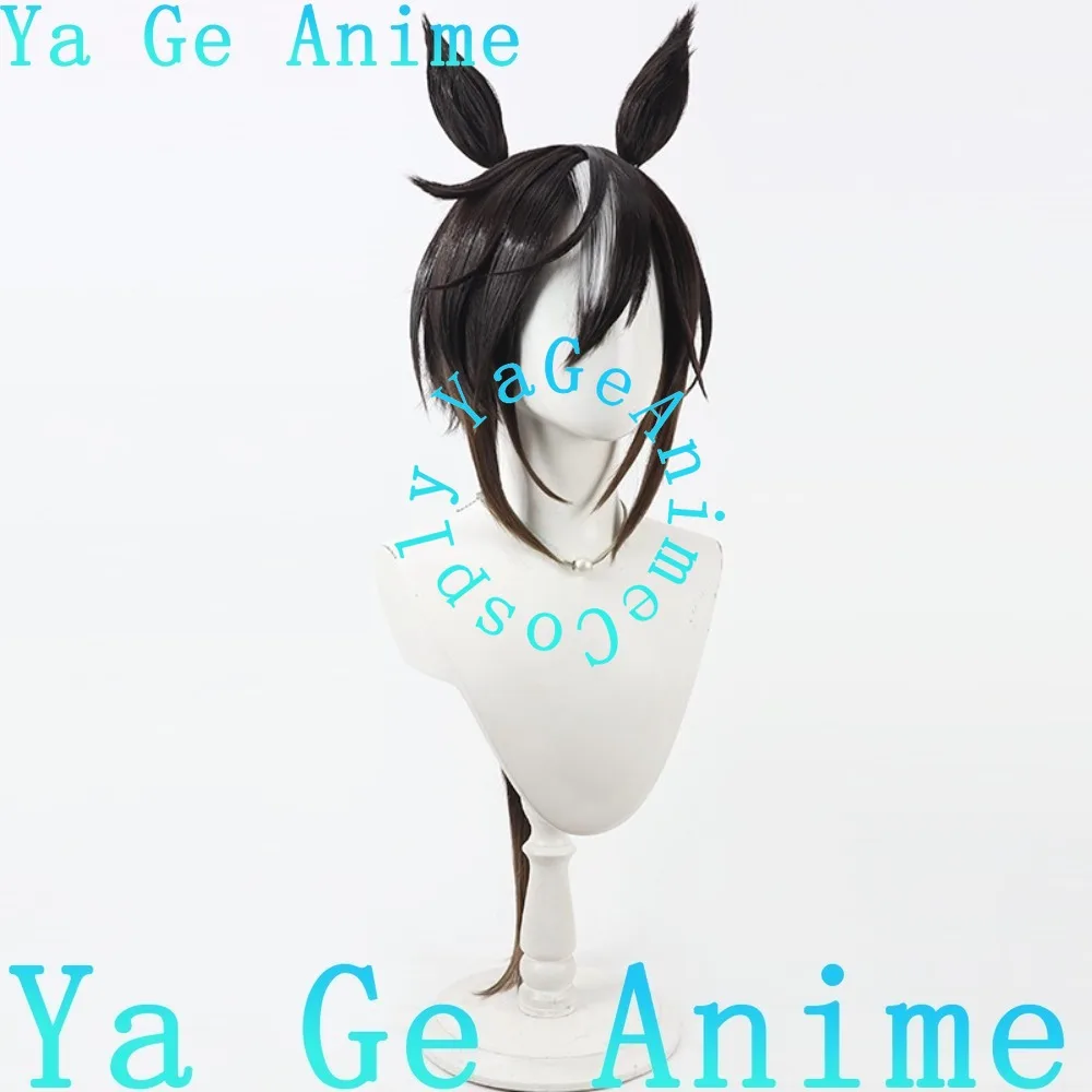 Wig Cosplay Uma Musume Pretty Derby Stay Gold Rambut Sintetis Tahan Panas Pesta Halloween Anime Gradien Transisi Dua Warna