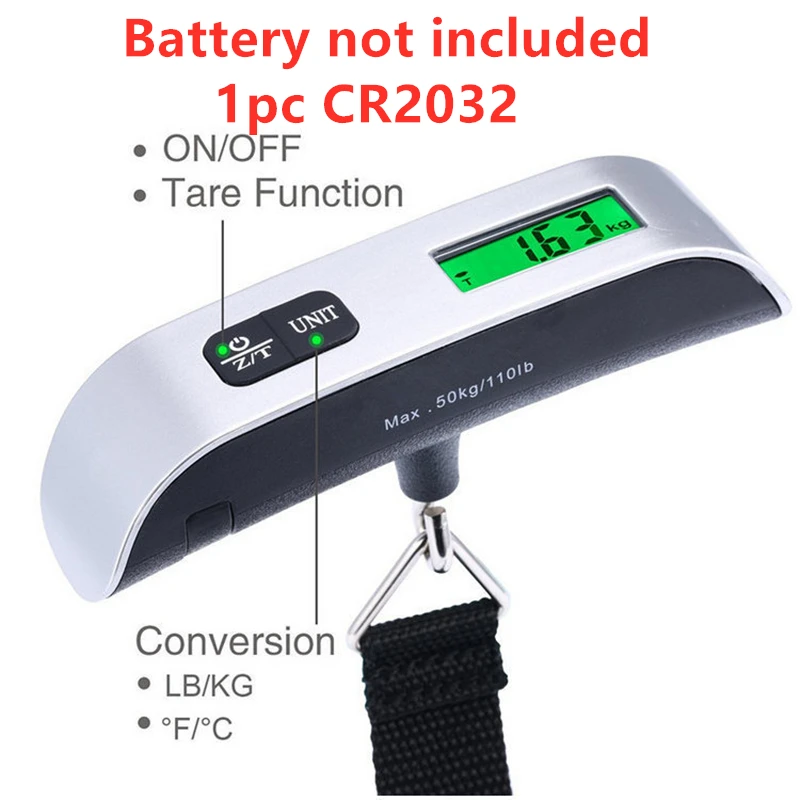 Portable Scale Digital LCD Display 110lb/50kg Electronic Luggage Hanging Suitcase Travel Weighs Baggage Bag Weight Balance Tools image 3