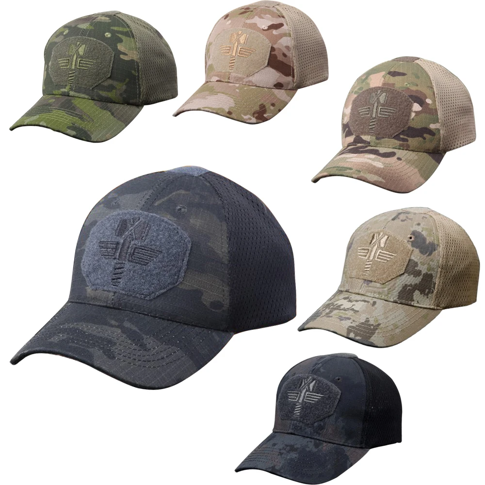 

Multicam Camouflage Tactical Baseball Cap Combat Mesh Snapback Hat Camo Outdoor Sport Hiking Hunting Caps