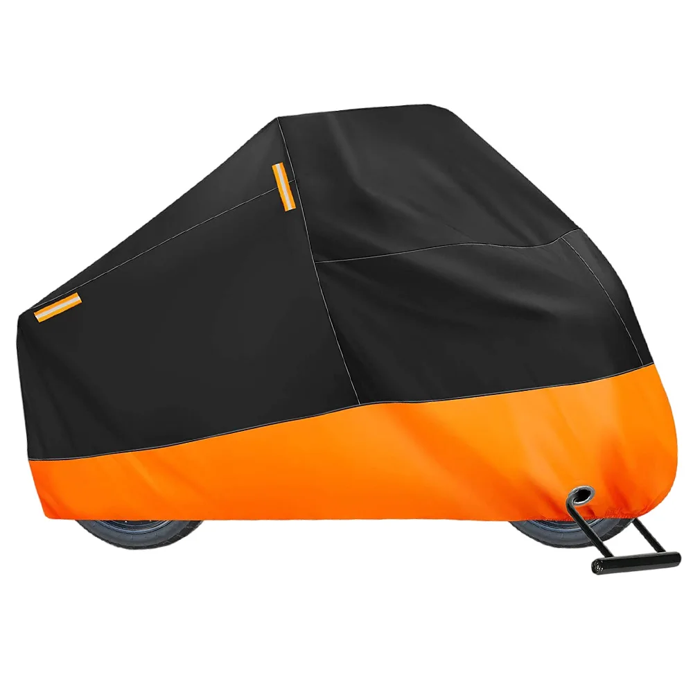 Cubierta naranja para motocicleta M L XXL, Protector UV Universal para exteriores, cubiertas para Scooter a prueba de lluvia y polvo, impermeables