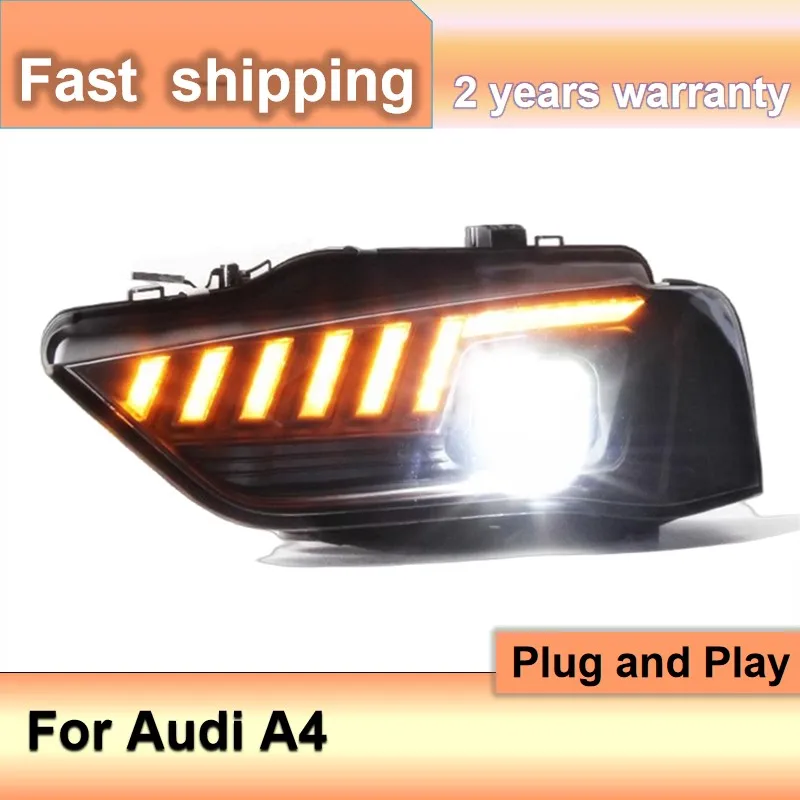 

Автомобильные аксессуары для Audi A4: Фары 2009-2016 A4 B8, A4L, S4 с ДХО, указателями поворота, ближним и дальним светом, линзами-проекторами