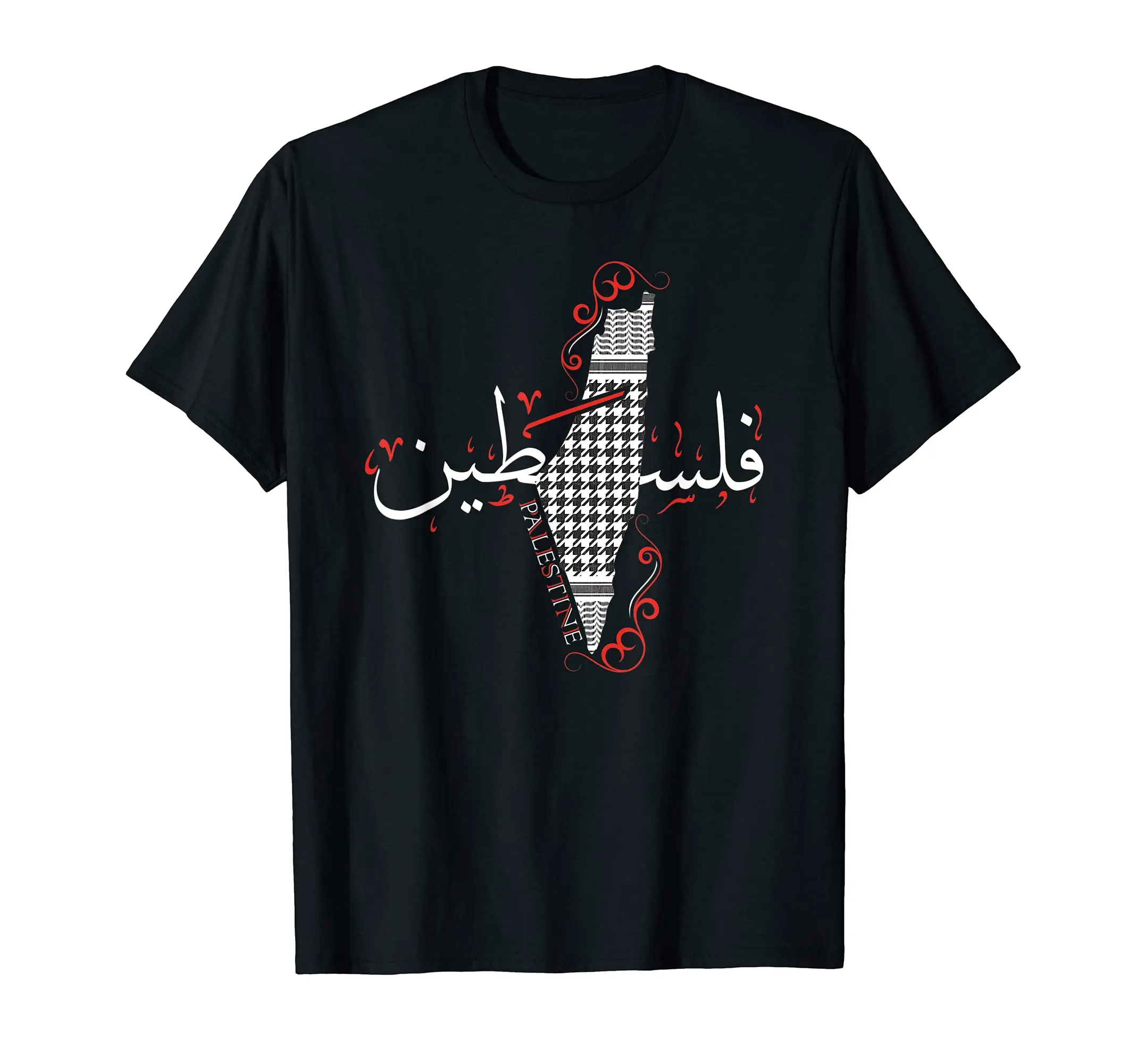 Palestinian Flag and Arabic Calligraphy Palestine T-Shirt 100% Cotton O-Neck Summer Short Sleeve Casual Mens T-shirt Size S-3XL