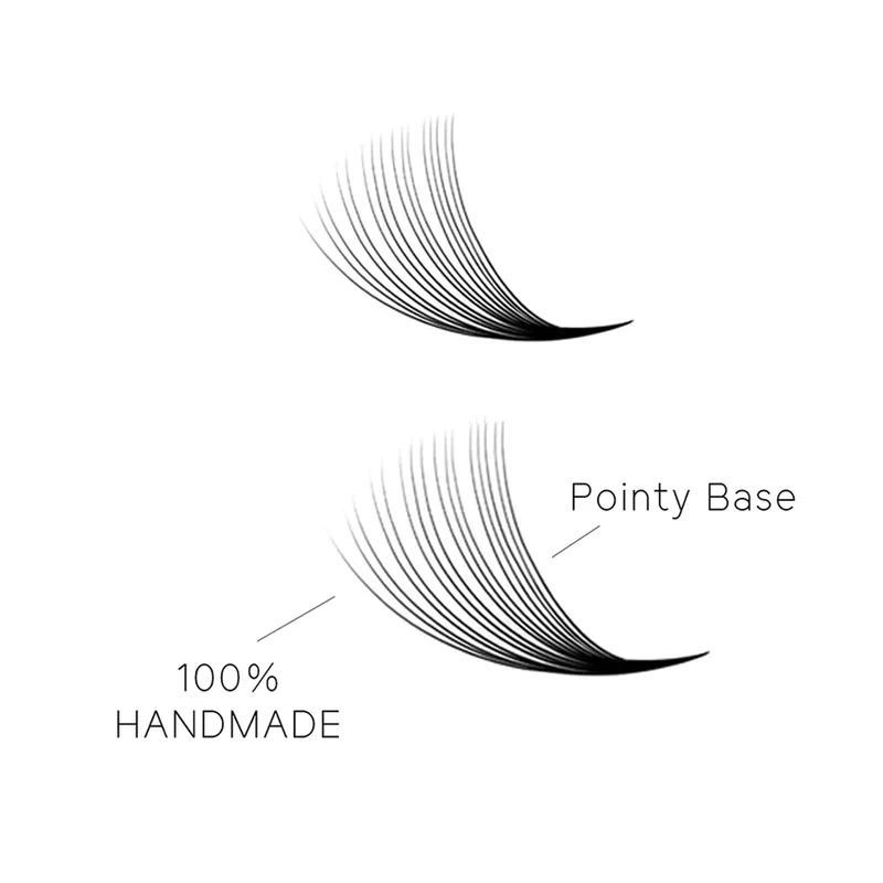 TDANCE 1000 Fans Loose Fan Lashes Eyelash Extensions Professional Medium Stem Sharp Thin Premade Volume Fans Pointy Base Lashes