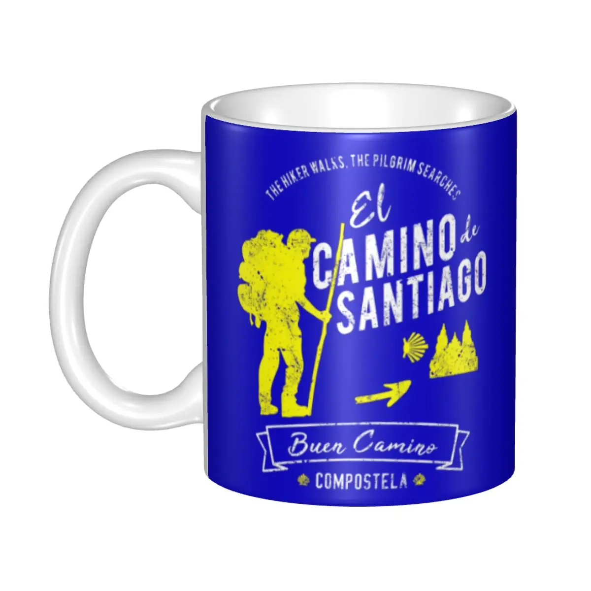 

Custom Buen Camino De Santiago Coffee Mug DIY Compostela Peregrino Ceramic Tea Milk Cup