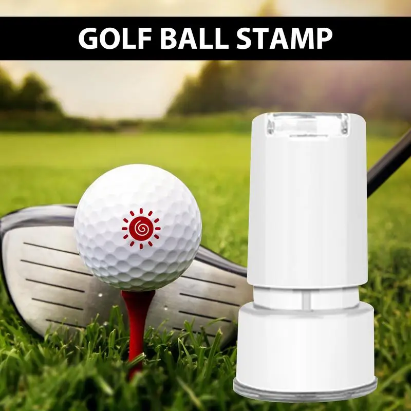 Golf Ball Stamper Markers Reusable Golf Ball Marking Tool Golf Ball Marking Stamp Self-Inking Golf Accessories For Fast Drying