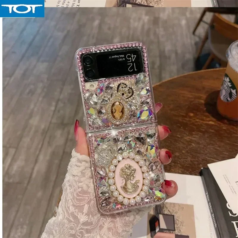 

Чехлы для телефонов Motorola Moto Razr 40, роскошные чехлы с короной и стразами, чехол для телефона Kilifi Coque