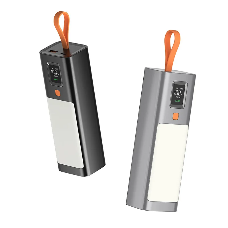PD100W แบตสำรองนิกซี่หลอดนิกซี่40000mAh ไฟ LED กลางแจ้งที่แข็งแกร่งชาร์จ SCP22.5W แล็ปท็อปโทรศัพท์อินพุต PD65W ชาร์จได้อย่างรวดเร็ว