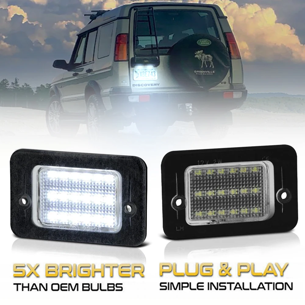 

2PCS LED License Plate Light Car Rear Number Plate Lamps For Land Rover Discovery 1 1994-1999 Discovery 2 1999-2004 Canbus