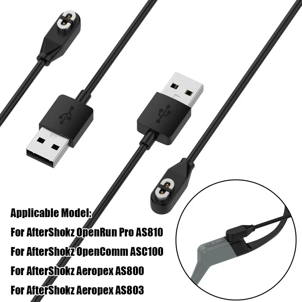 Earphone Accessories Fast Charging Cord USB Cable Dock Adapter Bone Conduction Headphones Charger For AfterShokz Aeropex AS800