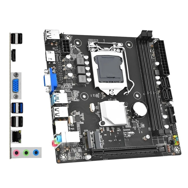 Mini ITX B75 Motherboard Kit with Core I3 3240 Processor and 8GB DDR3 PC Memory CPU Cooler Assembly B75 Placa Mae Set Combo