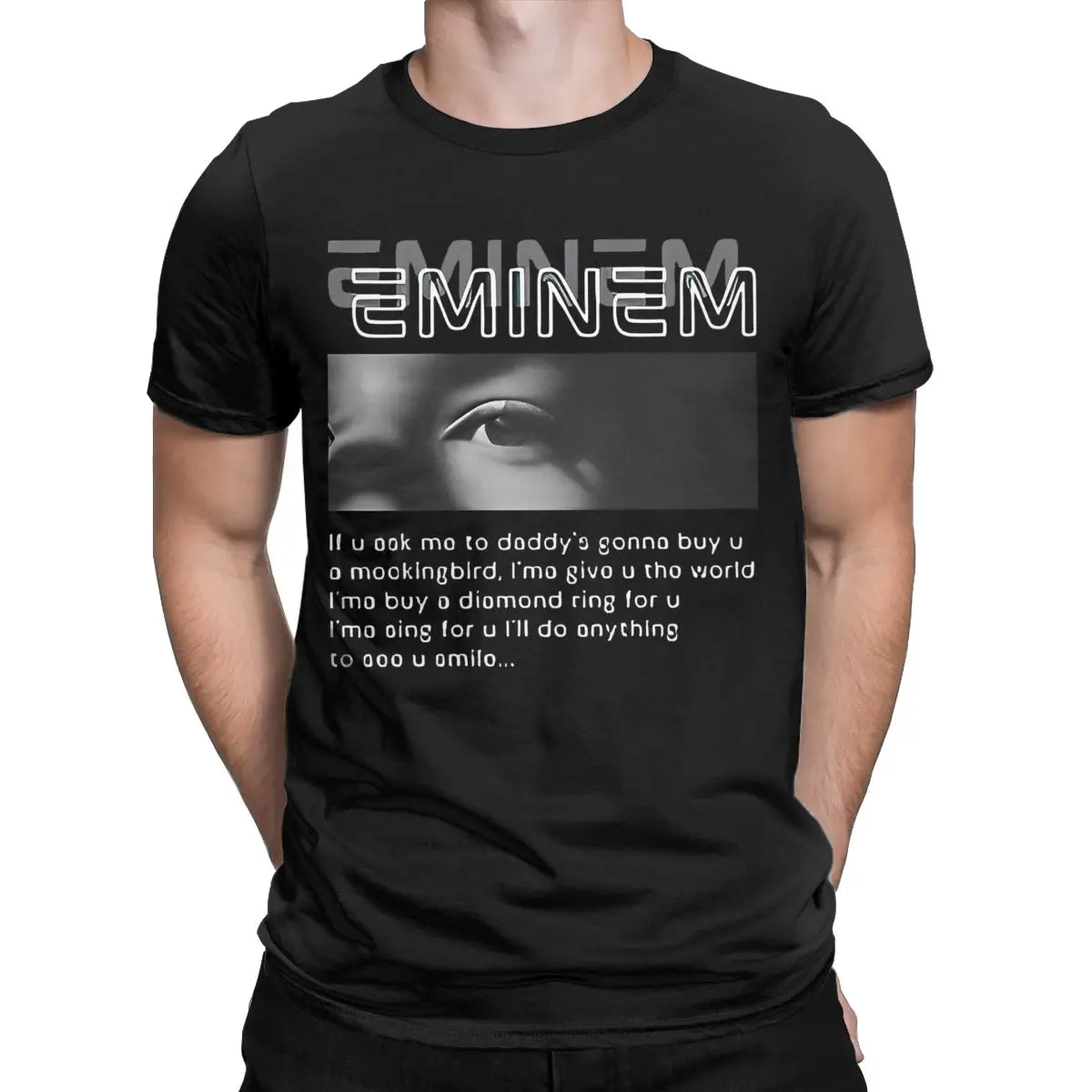 Men Women's Eminem Hip Hop Rapper Graphic Printed Tee Shirt Apparel Fun Cotton T Shirts Top Tee Clothes Printed