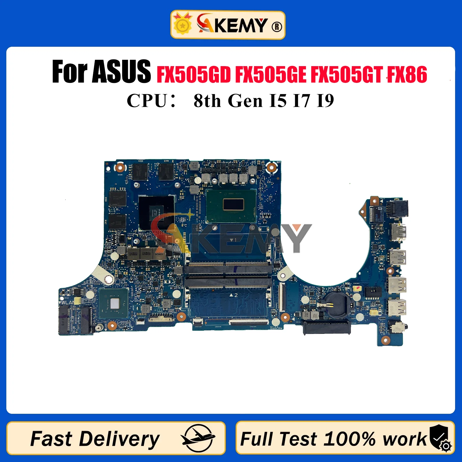

FX505GD Материнская плата для ноутбука ASUS TUF Gaming FX505 FX86FE FX86FD FX505GD FX505GE FX505GT Материнская плата для ноутбука с процессором I5 I7 I9