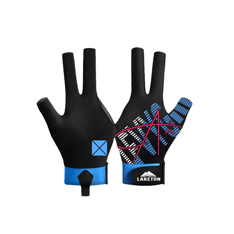 1pc Left Hand Billiards Glove Three Finger Snooker Billiard Glove Non Slip Stickers Elasticity Billiard Training Gloves