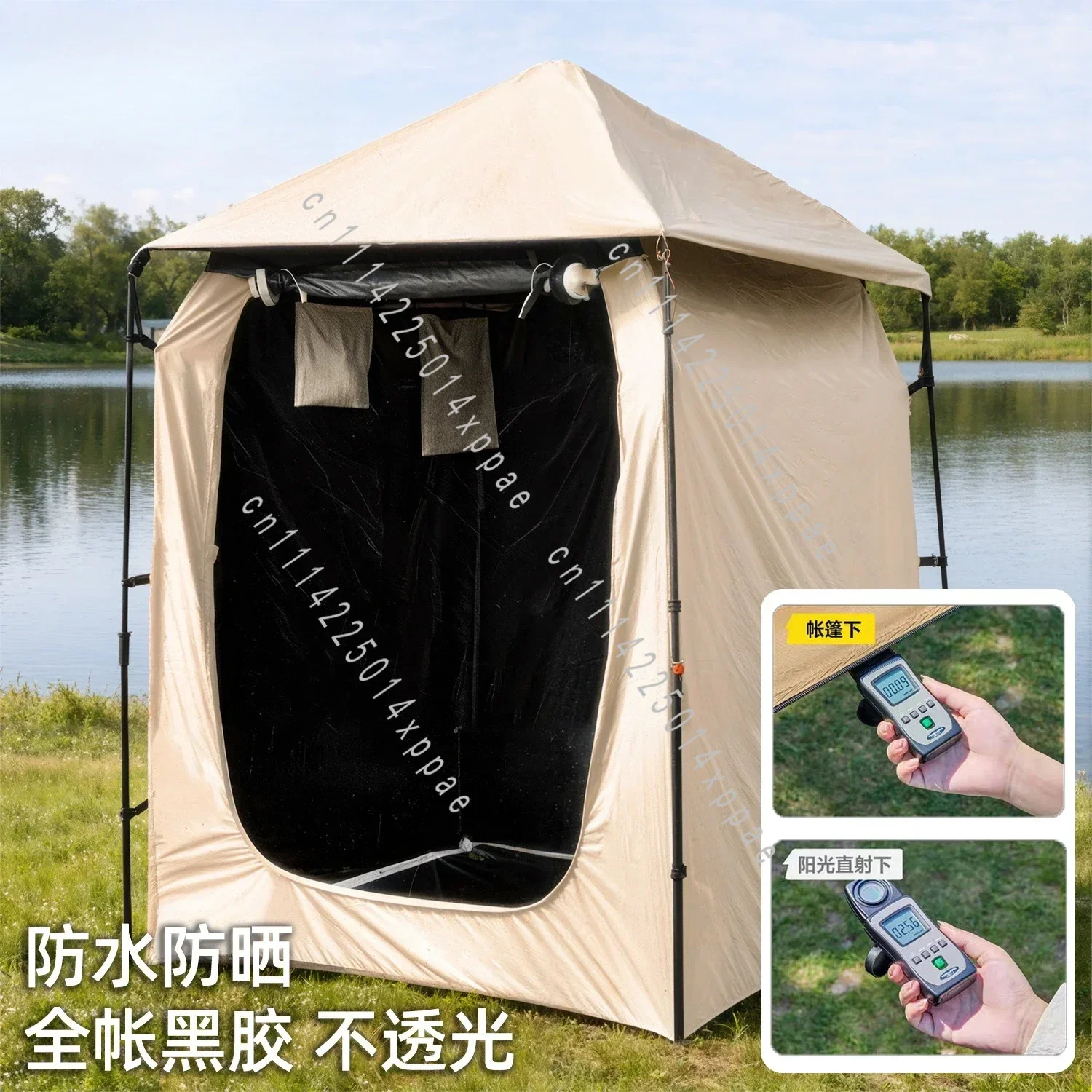 Emergency Full Shading Windproof And Rainproof DurableViny Outdoor Tent Automatic Shower Bath Changing Toilet Tent Outdoor