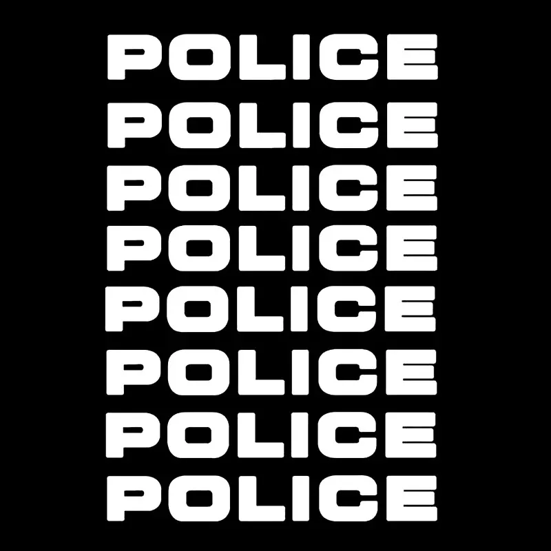 8PCS Personality Car Sticker Police Stickers Decals Motorcycle Decorative Car Accessories Pegatinas Para Coche  PVC KK