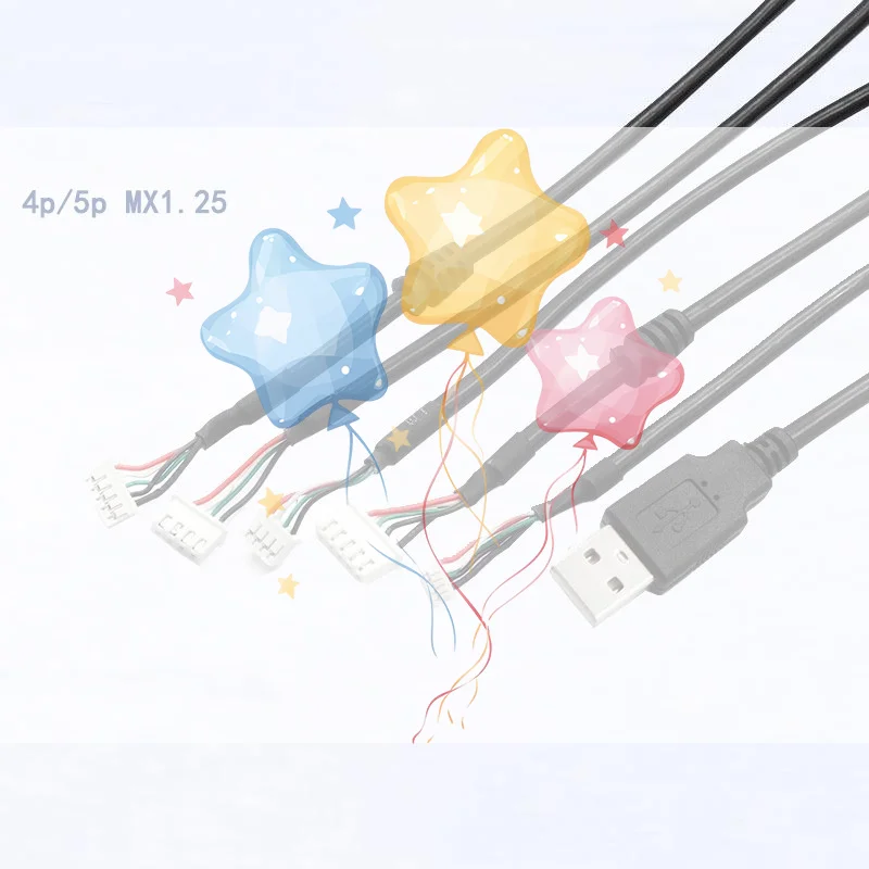 1Pcs USB 2.0 To MX1.25 Terminal Cable 30cm/50cm/1m/1.5m 4/5 Pin Connector For USB Cameras High Quality And Sturable USB A Cable