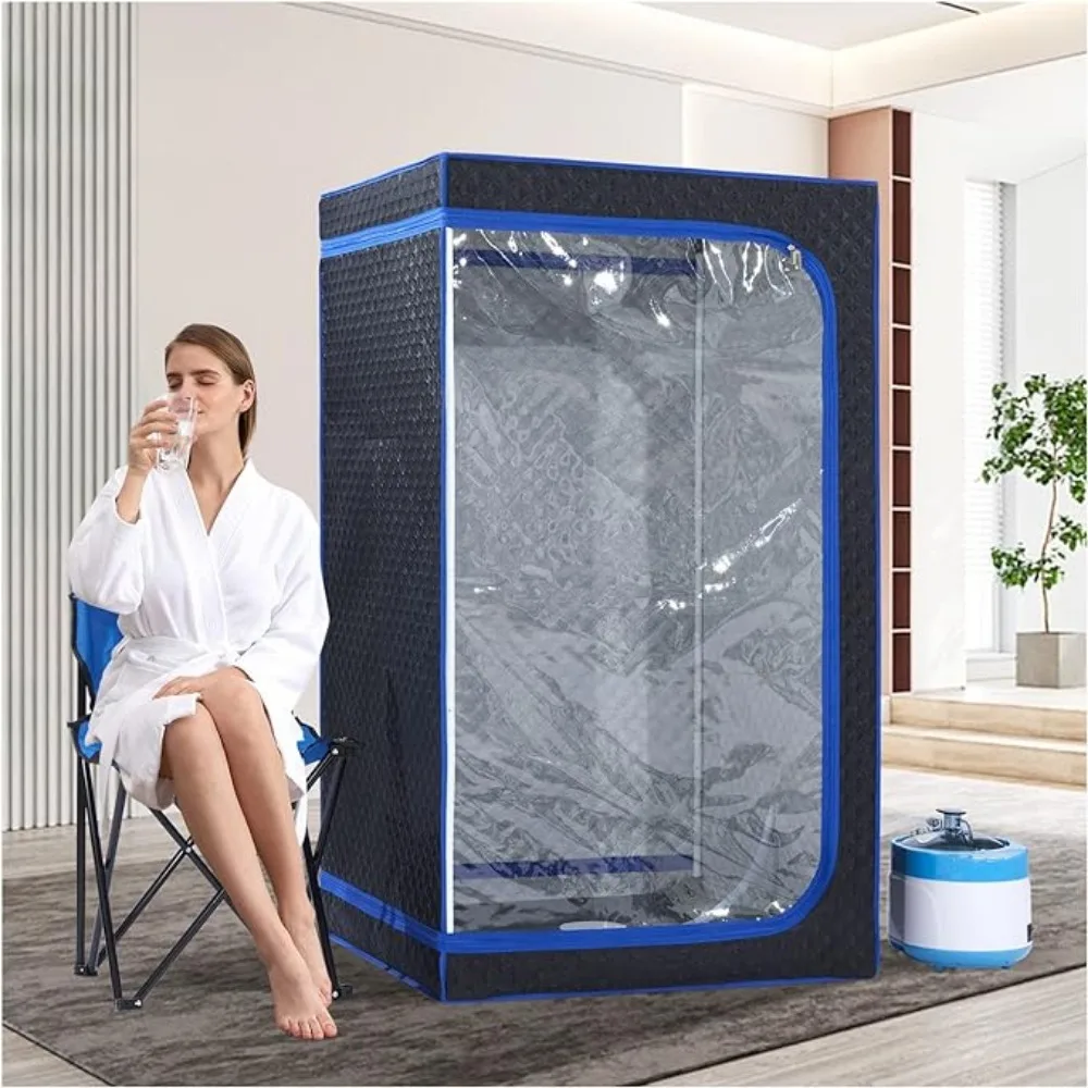 

Steam Sauna Kit, Personal Full Body Sauna Spa for Home Relaxation, 4 Liters 1500 Watt Steamer (L31.5xW31.5xH55.1) Freight free