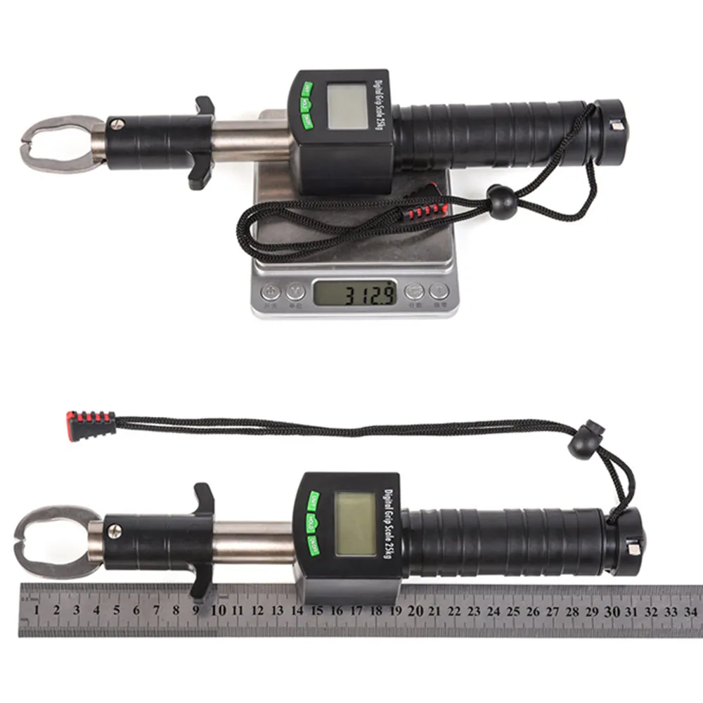 Electronic Fishing Grip Scale 304 Stainless Steel Control Fish Digital Scale Ruler Hairtail Clip Road Control Fish Tool